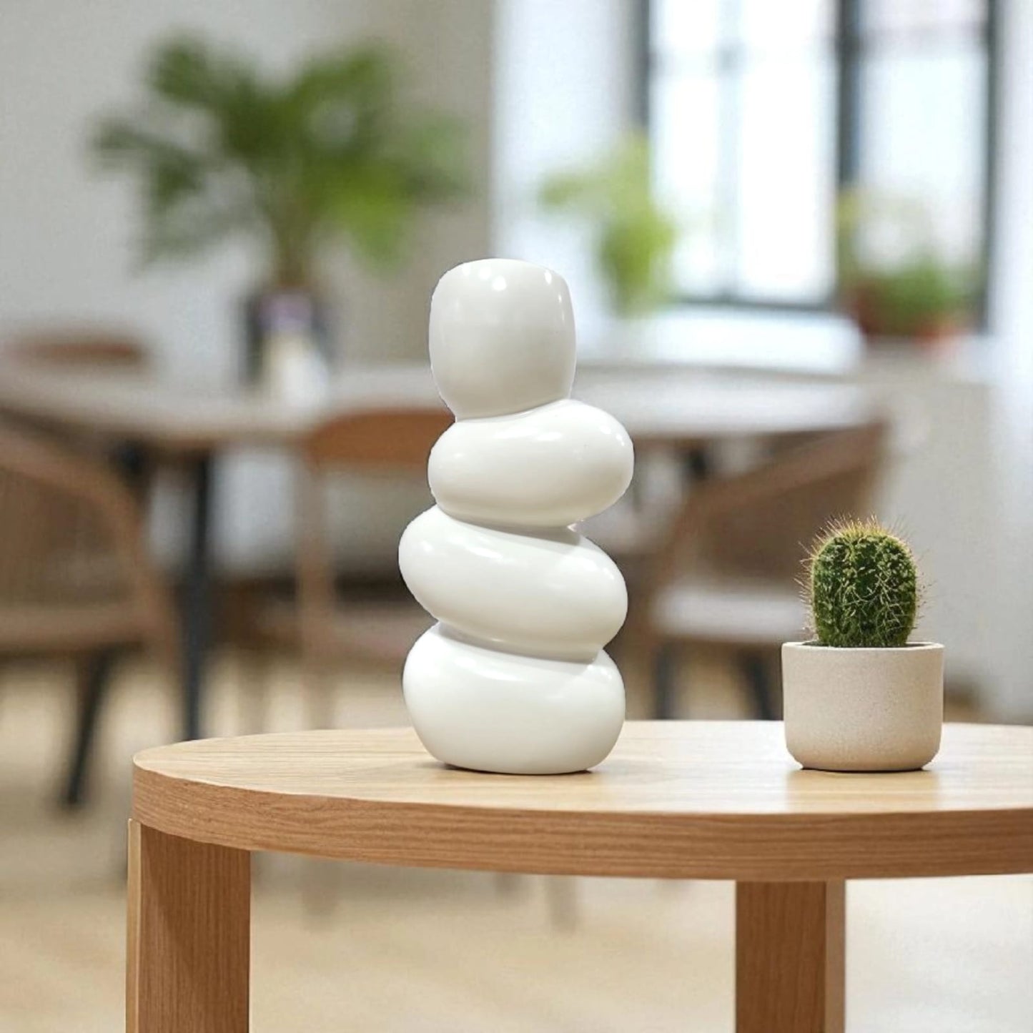 Handcrafted Stacked Stone Ceramic Vase