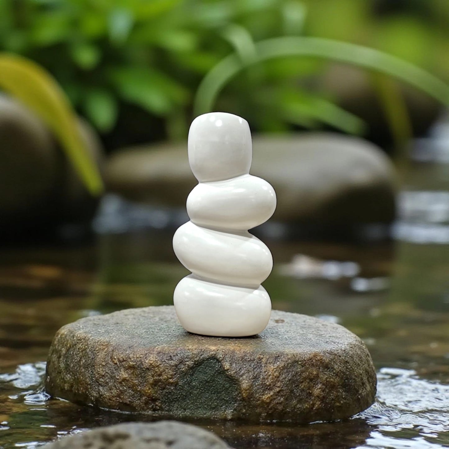 Handcrafted Stacked Stone Ceramic Vase