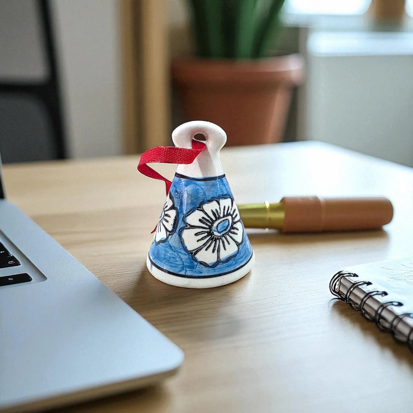 Handcrafted Small Conical Ceramic Bell
