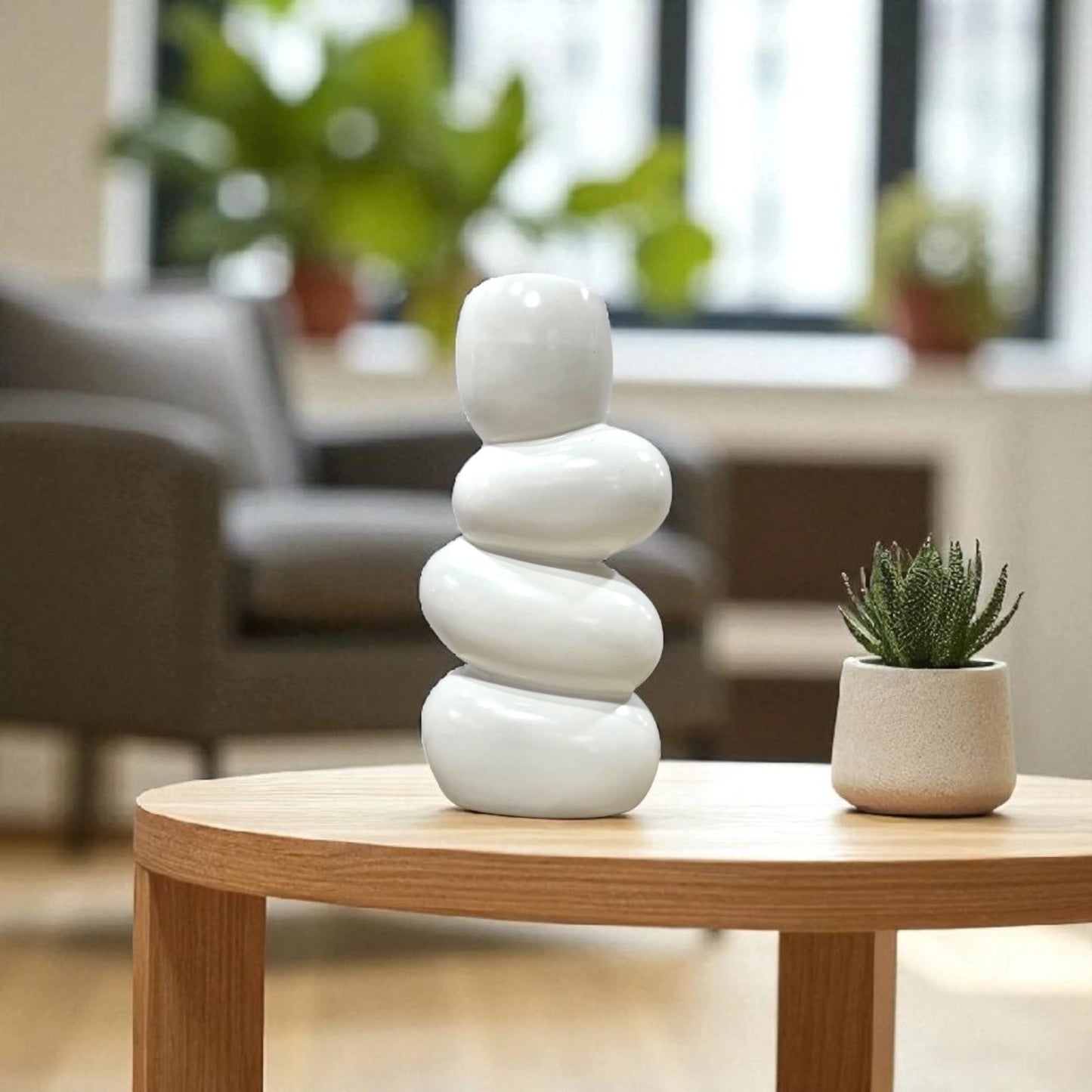 Handcrafted Stacked Stone Ceramic Vase