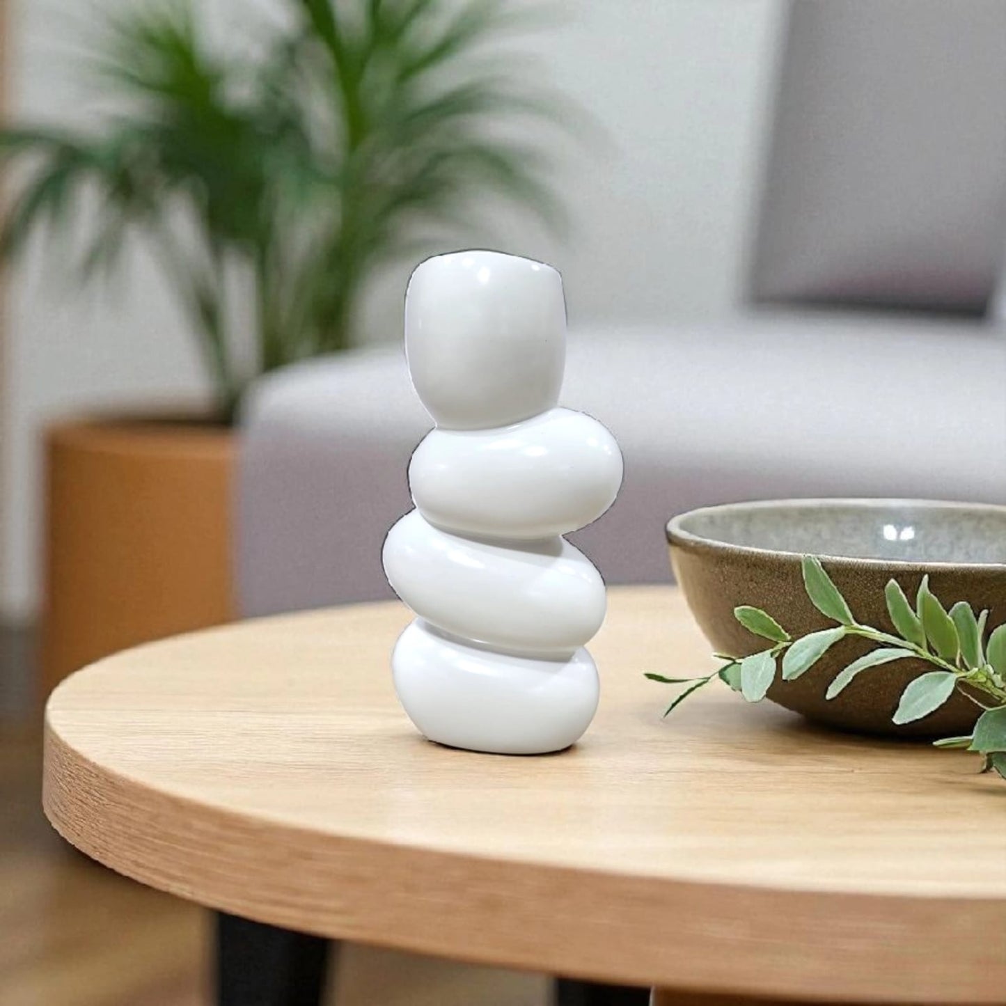 Handcrafted Stacked Stone Ceramic Vase