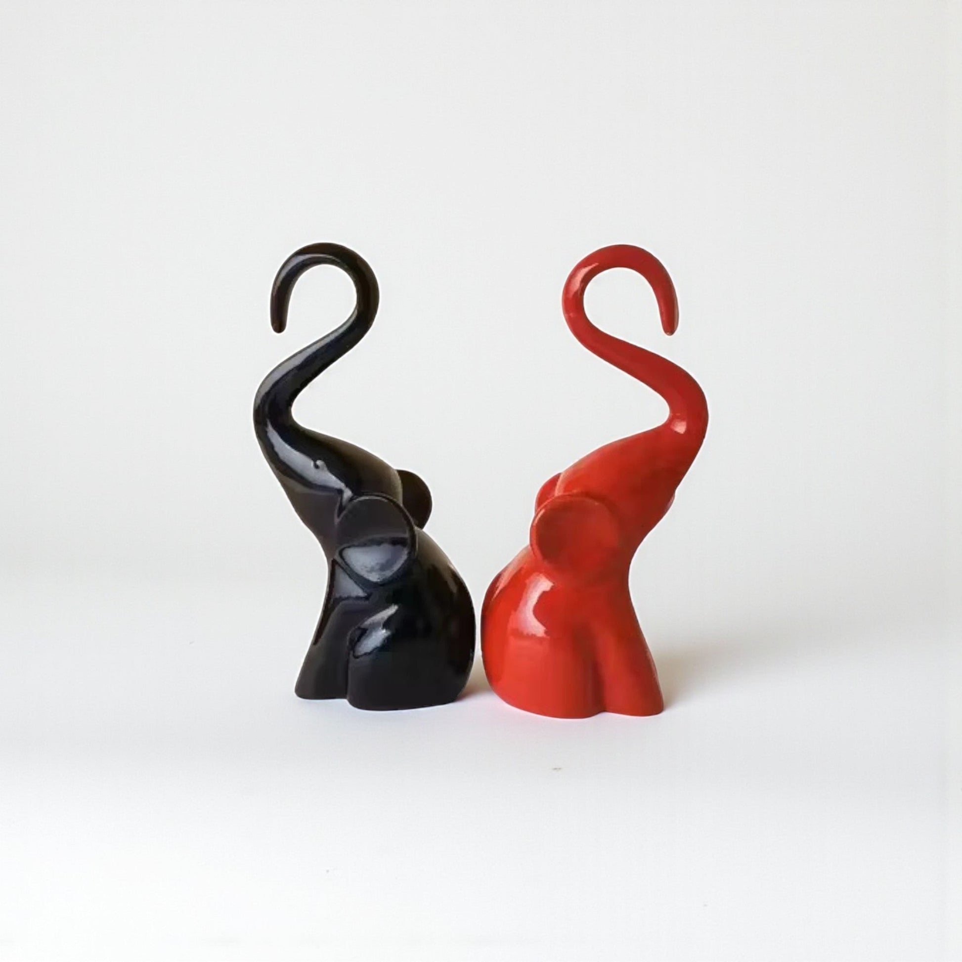 Handcrafted Ceramic Elephant Pair Figurines - Chinimitti