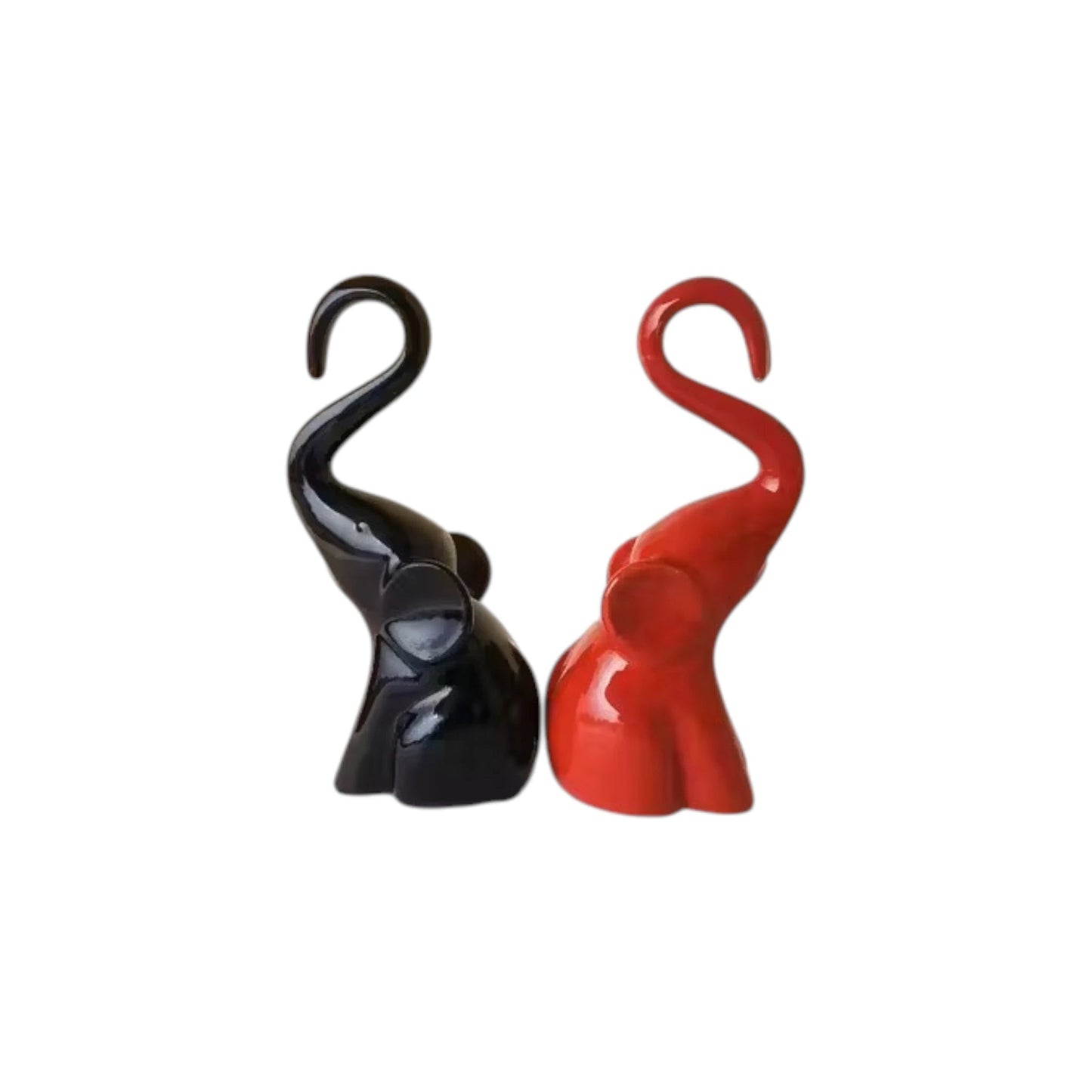 Handcrafted Ceramic Elephant Pair Figurines - Chinimitti