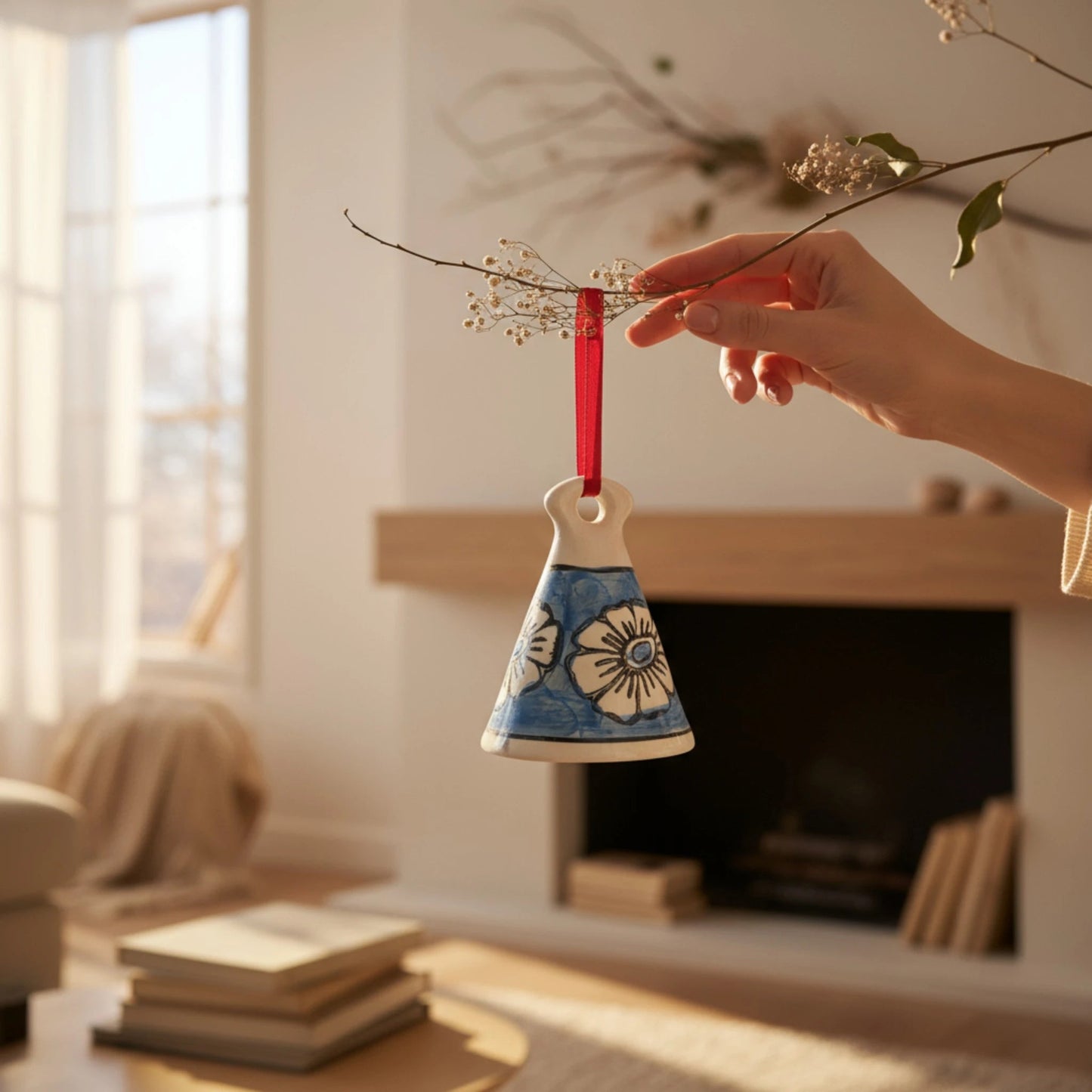 Handcrafted Small Conical Ceramic Bell - Chinimitti