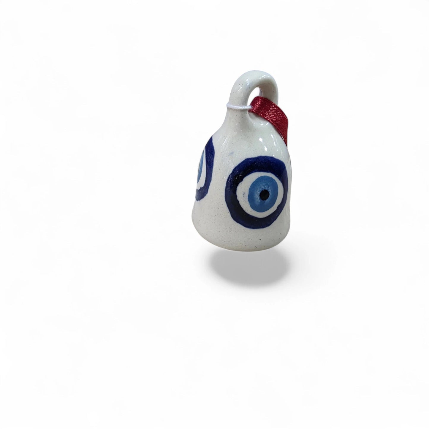 Handcrafted Small Evil Eye Painted Ceramic Bells - Chinimitti