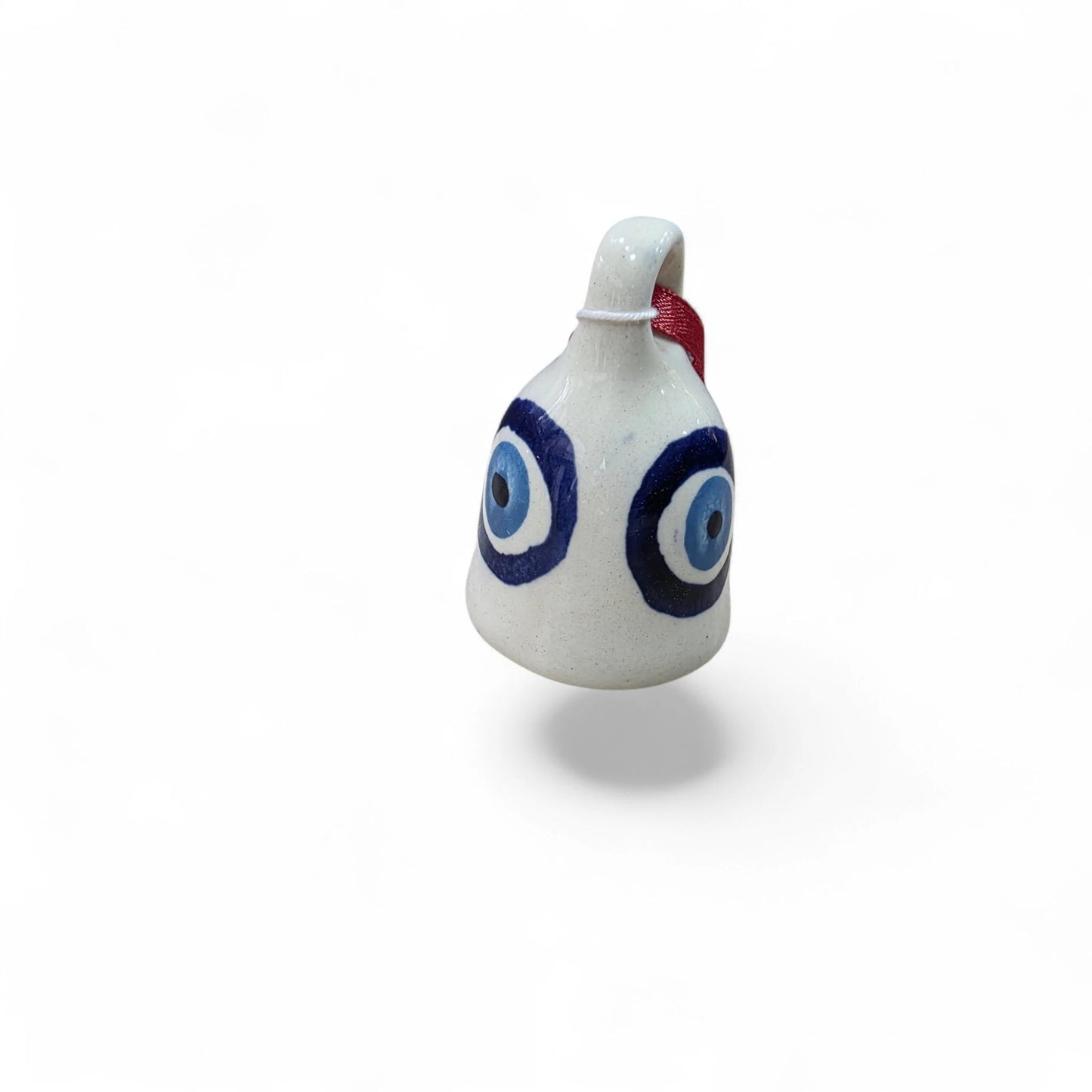 Handcrafted Small Evil Eye Painted Ceramic Bells - Chinimitti