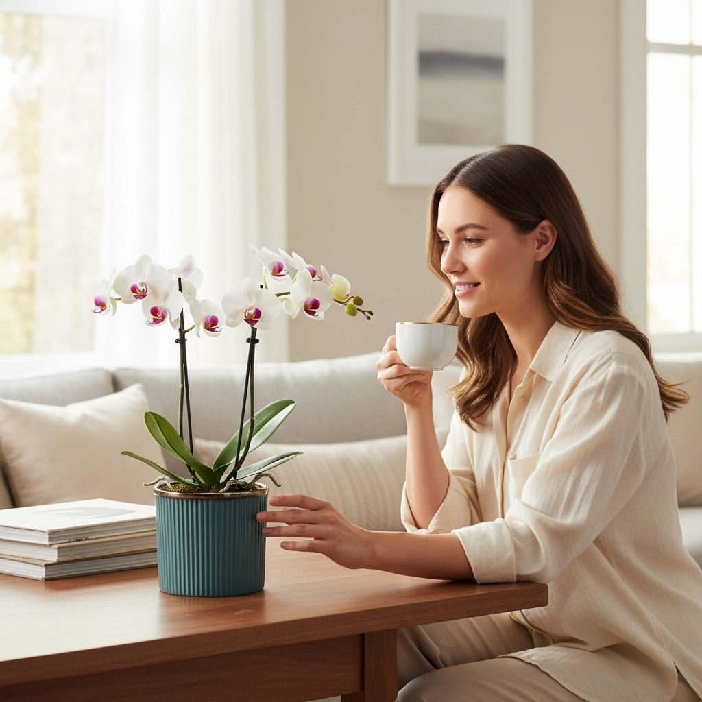 Handcrafted Teal Green Matte Ceramic Planter - Chinimitti