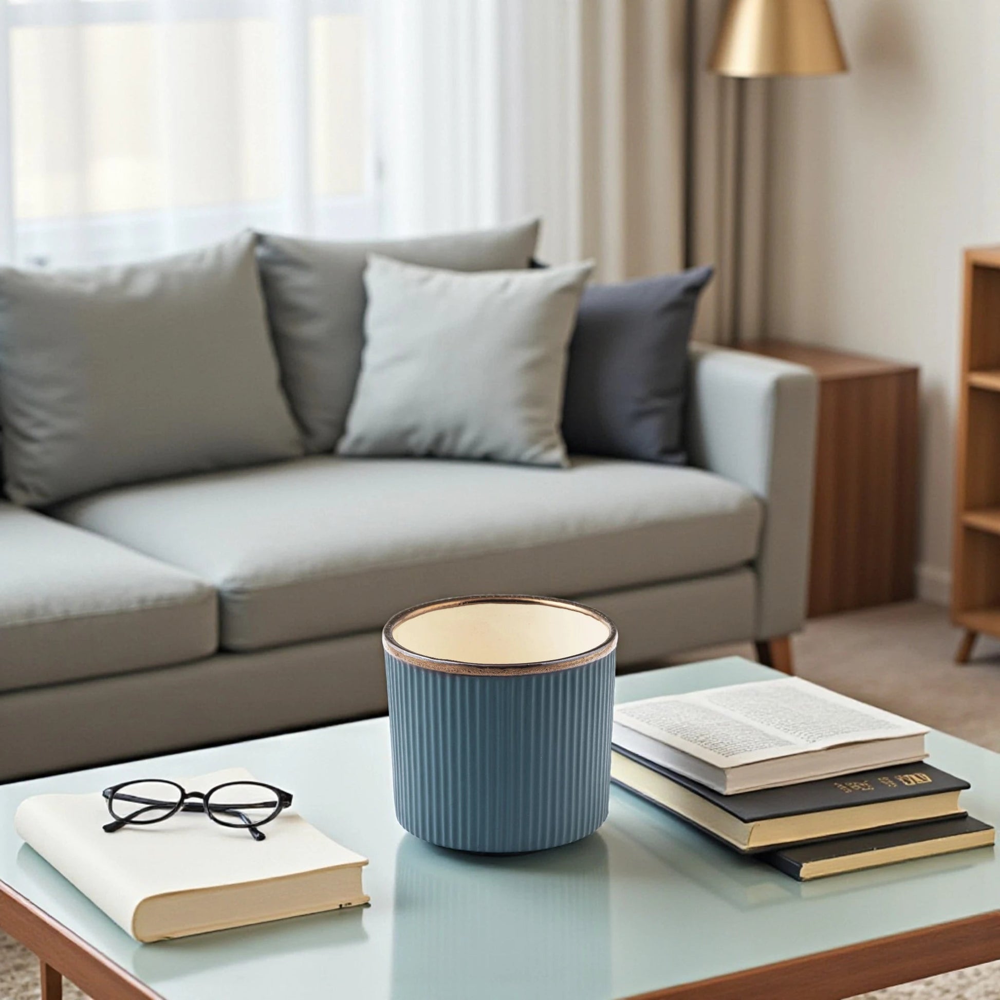 Handcrafted Teal Green Matte Ceramic Planter - Chinimitti